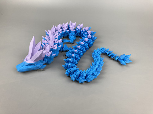 Krystalový drak - 60cm, modrofialový, 3D tisk — foto 4