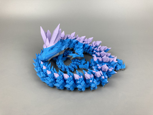 Krystalový drak - 60cm, modrofialový, 3D tisk — foto 5