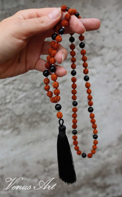 Náhrdelník RUDRAKSHA ONYX černý — foto 4