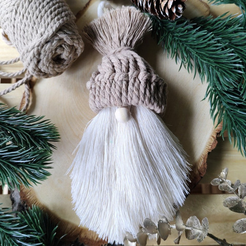 Macramé skřítek - hnědý — foto 3