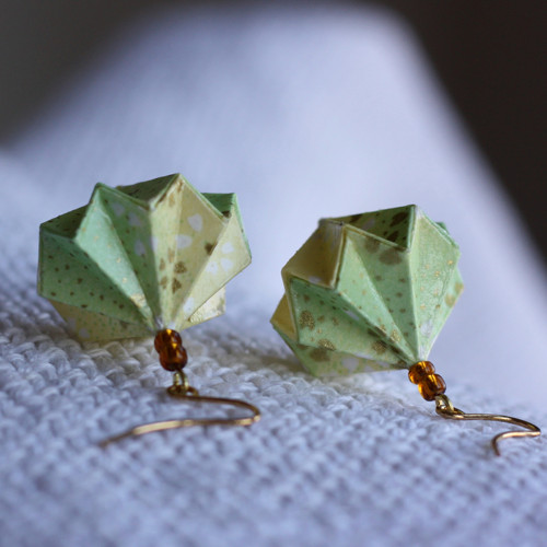 Origami náušnice – Svěží — foto 3