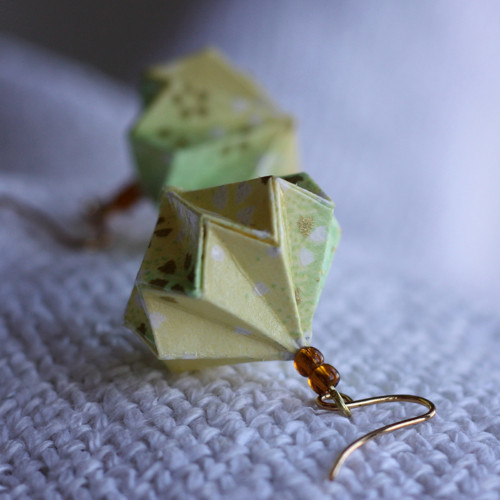 Origami náušnice – Svěží — foto 4
