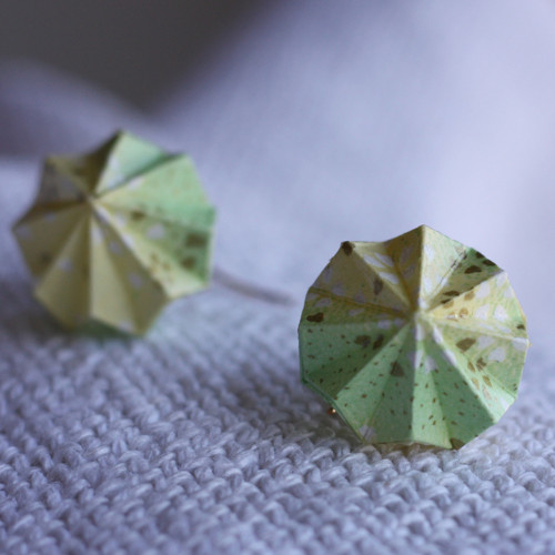 Origami náušnice – Svěží — foto 2