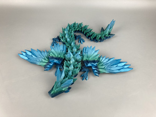 Krystalový drak - 47 cm, 3D tisk — foto 2