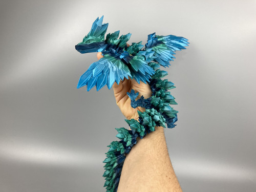 Krystalový drak - 47 cm, 3D tisk — foto 3