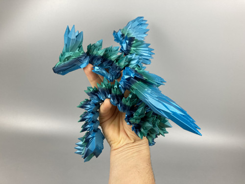Krystalový drak - 47 cm, 3D tisk — foto 5