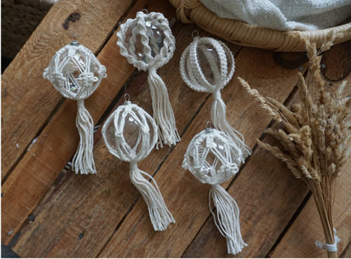 Macramé baňka 6 cm (A) — foto 4