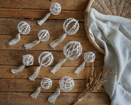Macramé baňka 6 cm (F) — foto 4