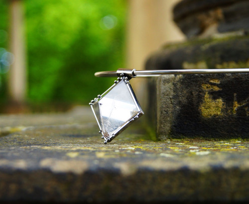 Nerezový náhrdelník... " Crystal pyramid " — foto 5