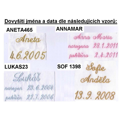 Křestní rouška I. - zlatá — foto 4