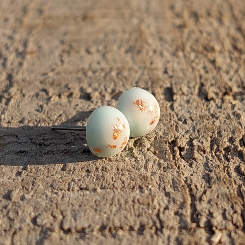 Náušnice hemisféry 8 mm — foto 3