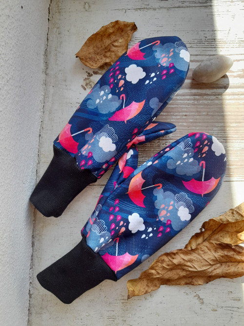 Softshellové rukavice-deštníky92-98cm) — foto 2