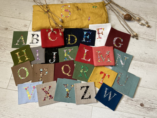 Ľanová utierka s výšivkou ,,MONOGRAM" — foto 3