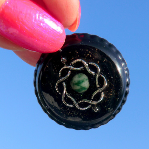 Karmický orgonit Amulet - Achát stromečkový — foto 2