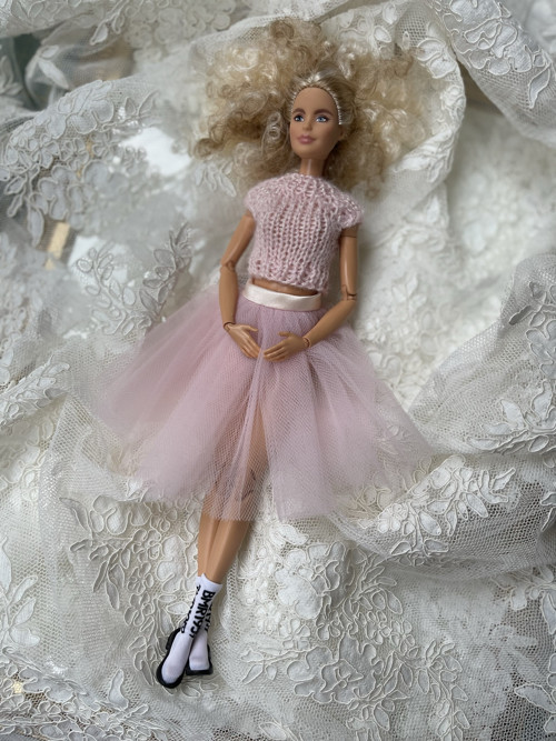 TUTU sukně pro Barbie pudrová — foto 2
