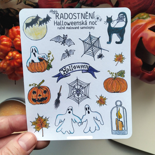 Ručně malované samolepky - Halloweenská noc — foto 4