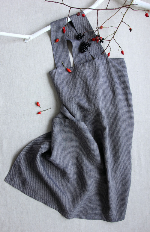 JAPAN Graphite - šatová zástěra len — foto 4