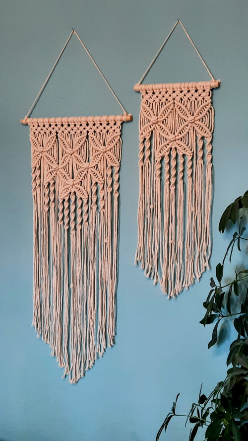 Macramé dekorace na zeď dvojice — foto 2