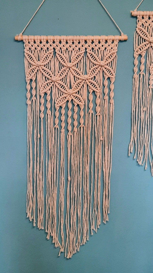 Macramé dekorace na zeď dvojice — foto 3