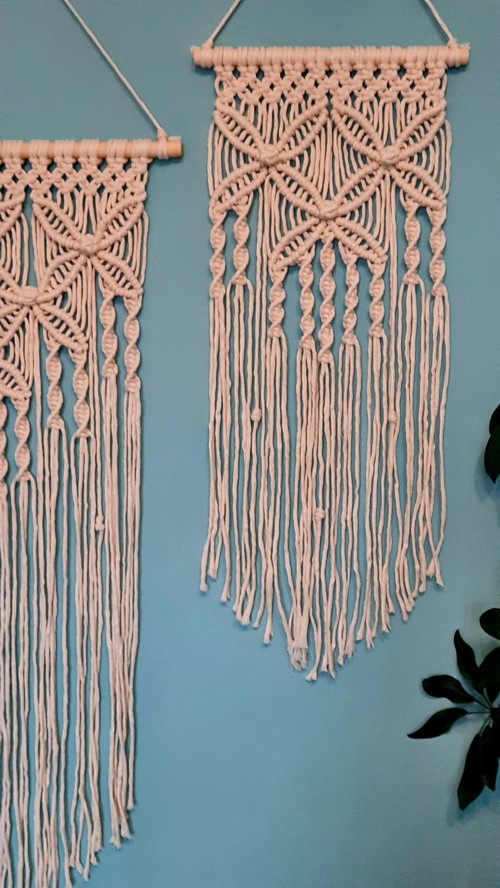 Macramé dekorace na zeď dvojice — foto 4
