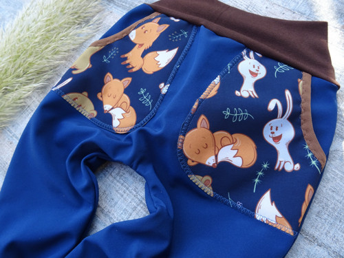BAGGY SOFTSHELL ... modré, kapsy — foto 4