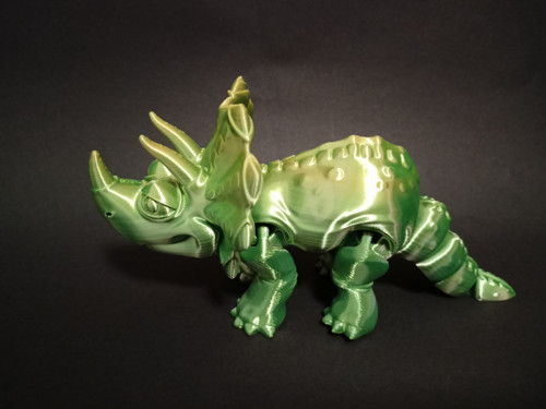 Flexi Triceratops - 17 cm - 3D tisk — foto 2