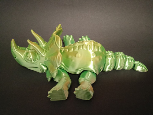 Flexi Triceratops - 17 cm - 3D tisk — foto 3