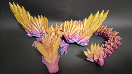 Krystalový Drak - 35 cm - 3D Tisk — foto 2