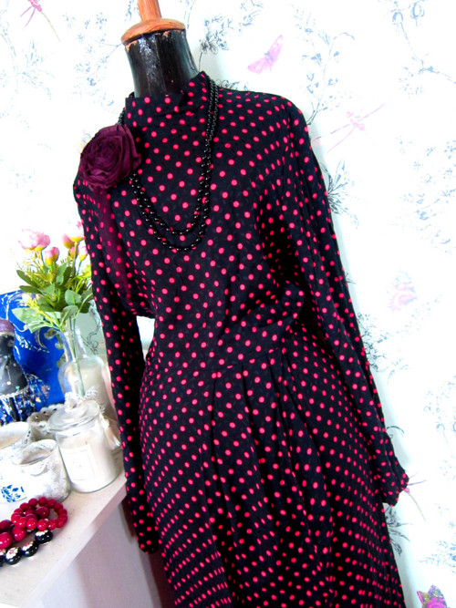Vintage dots puntík šaty — foto 2