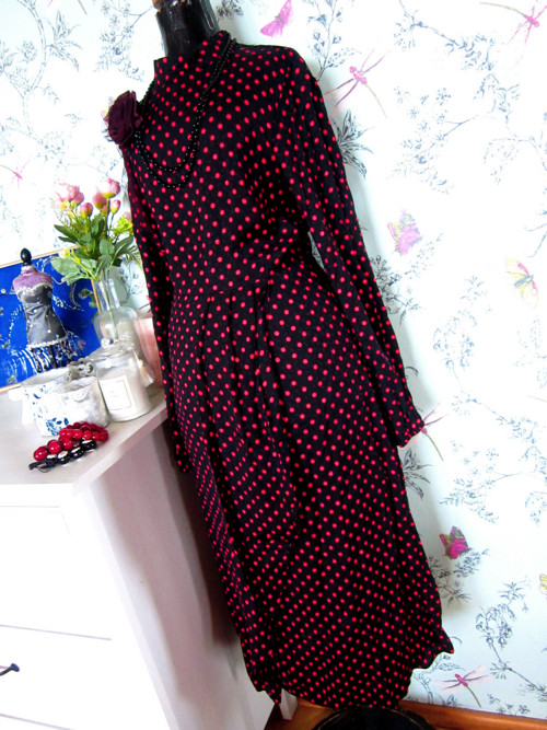 Vintage dots puntík šaty — foto 4