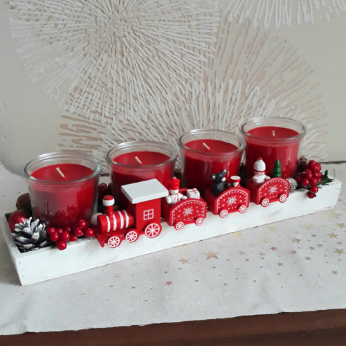 Vánoční svícen s vláčkem — foto 3