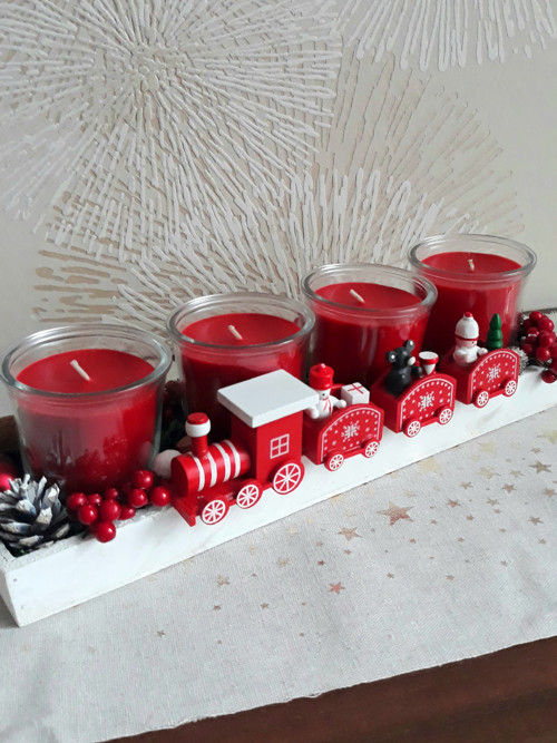 Vánoční svícen s vláčkem — foto 2
