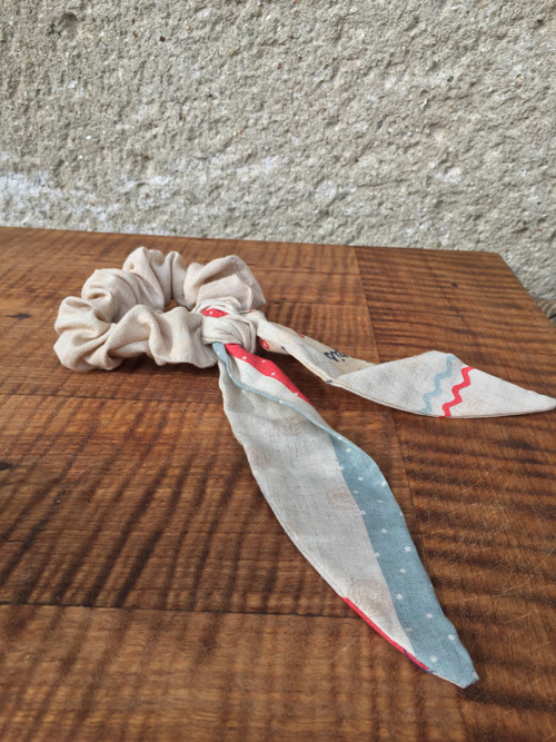 Lněná francouzská...scrunchie — foto 3