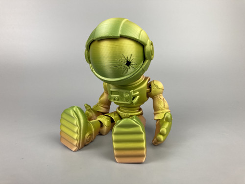 Astronaut kostlivec - duhová, 3D tisk — foto 3