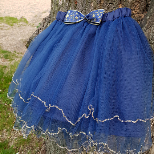 Dětská modrá vánoční tylová sukně — foto 4