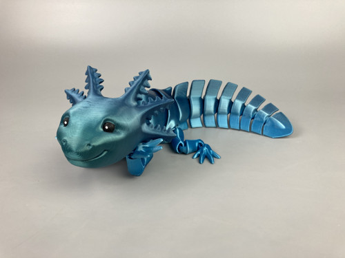Axolotl - 25 cm, oceánová, 3D tisk — foto 4