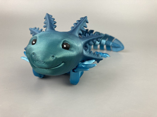 Axolotl - 25 cm, oceánová, 3D tisk — foto 6