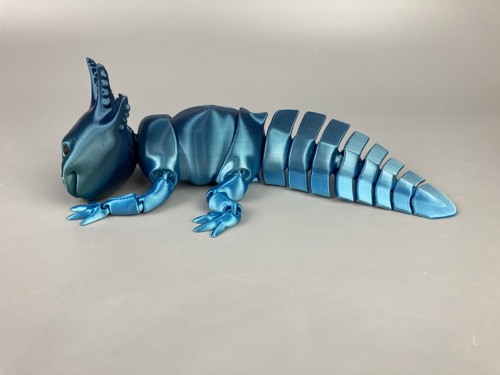 Axolotl - 25 cm, oceánová, 3D tisk — foto 3