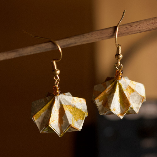 Origami náušnice – jeřábi — foto 3