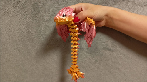 Mládě Opeřeného Hada - 23 cm - 3D Tisk — foto 3