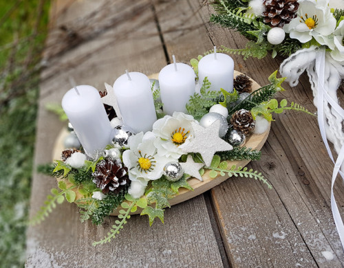 Adventní svícen "Bílé vánoce" — foto 2