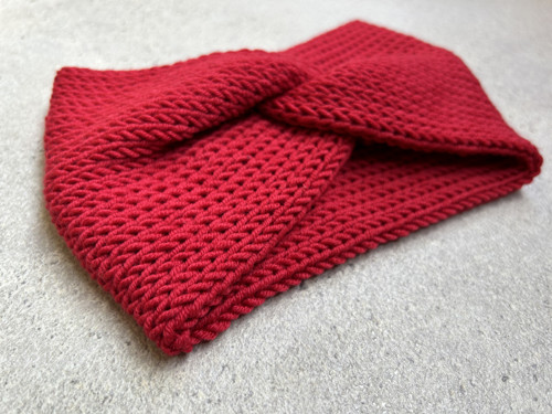 ROUGE - Pletená merino čelenka — foto 2