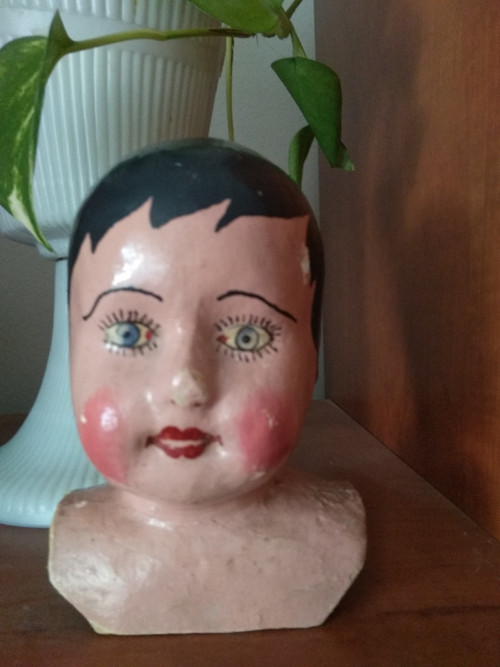 Hlavička starožitné panenky — foto 2
