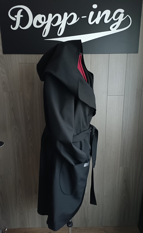 Softshellový kruhový kabát červený — foto 3