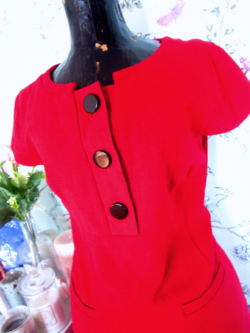 Vintage šaty retro red — foto 3