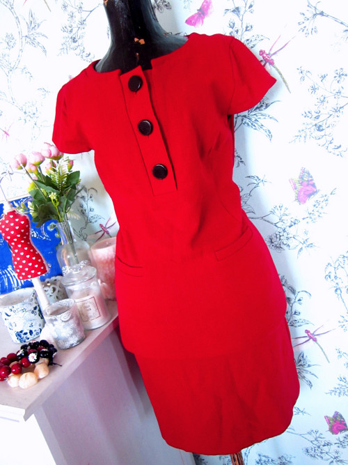 Vintage šaty retro red — foto 4