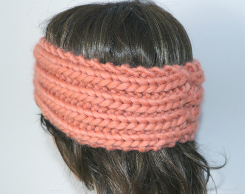 NATURAL WOOL - pletená EXTRAhrubá čelenka — foto 5