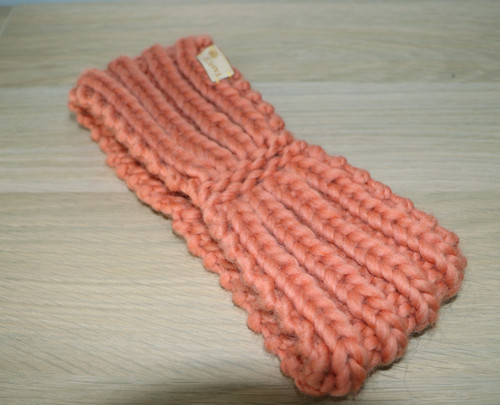NATURAL WOOL - pletená EXTRAhrubá čelenka — foto 6