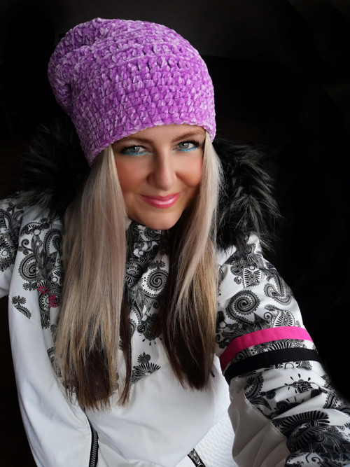Sametová háčkovaná houmeleska /SKLADEM — foto 3