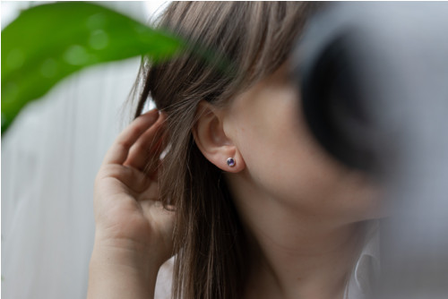 Náušnice “Vltavín” - vltavín, Ag 925/1000 — foto 6